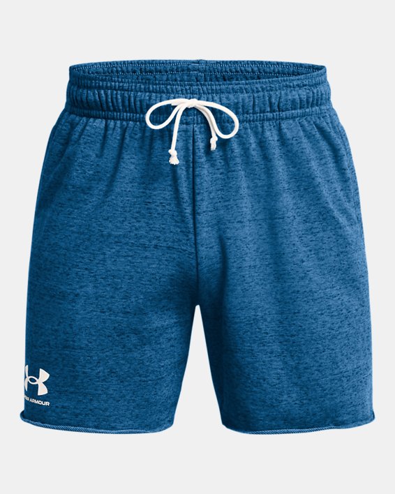 Men's UA Rival Terry 6" Shorts, Blue, pdpMainDesktop image number 4